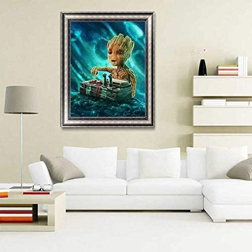BETTER SELECTION Kits de arte de diamantes 5D para adultos, lindo Groot Baby Groot Sweet Groot Kit de bordado de diamantes de taladro completo para