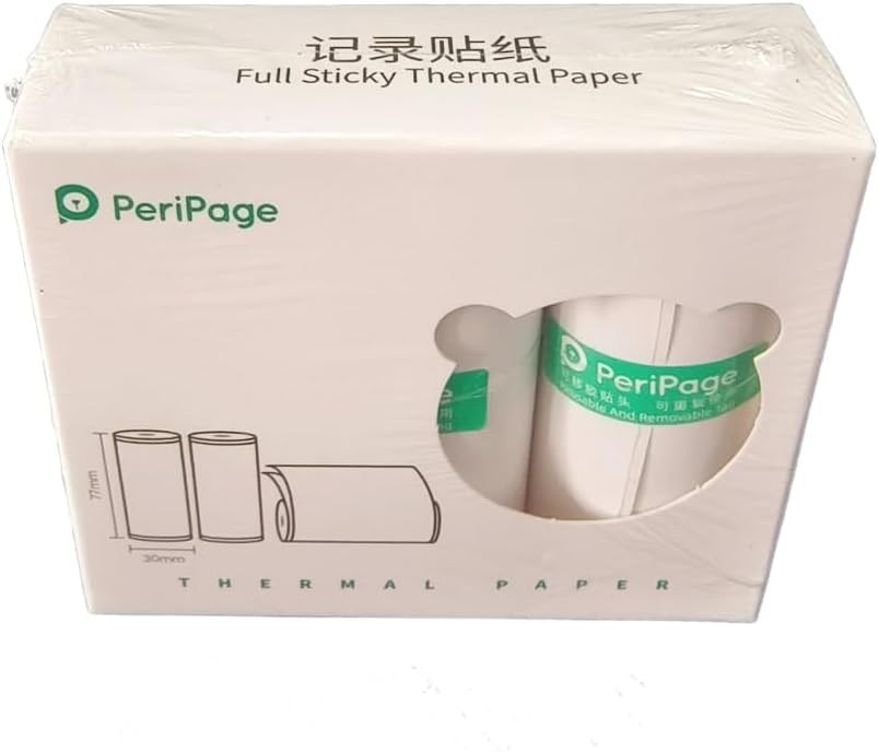3 rollos  caja de notas adhesivas adhesivas de papel fotográfico térmico para Peripage A9 A9S Paperang P3 Phomemo M03  M03AS  M04S  M04AS Mini