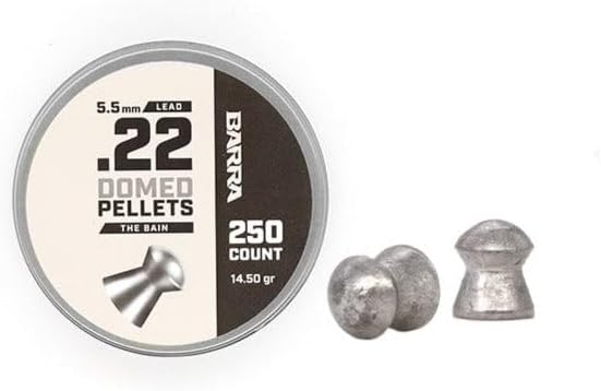Barra Bain Domed – Pellets de rendimiento de 0.22 Cal de 0.217 in, peso de grano de 14.50, para rifles de pellets, largo alcance, juego pequeño,