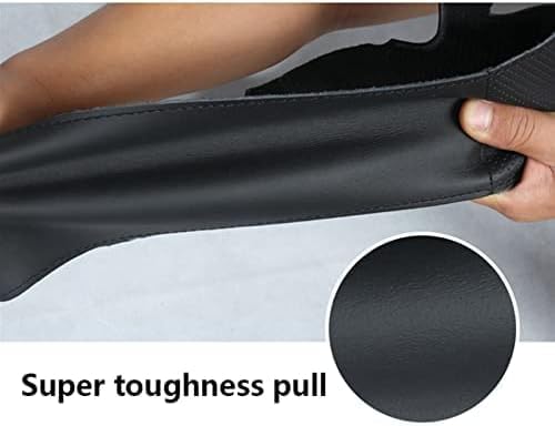 WouND Funda de cuero para volante de automóvil, para Toyota Land Cruiser Prado 120 Tacoma 4Runner Hilux Highlander, línea blanca, transpirable,