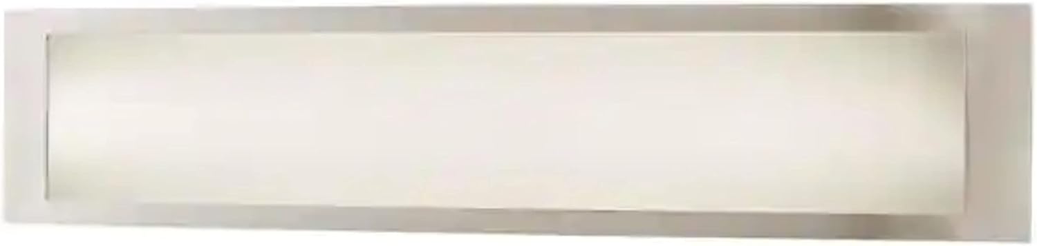 Woodbury – Barra de luz LED integrada de níquel cepillado de 24.6 pulgadas con pantalla acrílica esmerilada