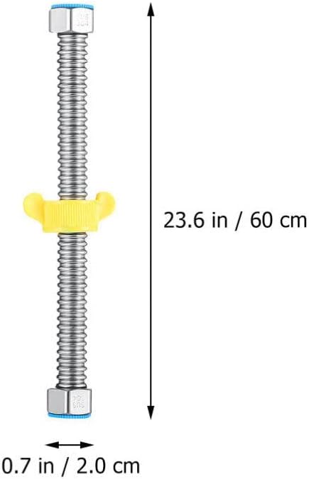 OSALADI 2 unids acero inoxidable corrugado calentador de agua conector manguera de agua flexible línea de suministro de tubería de agua 12 pulgada