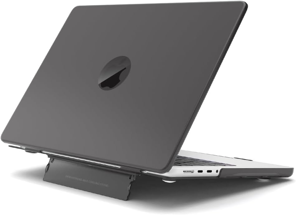 Funda negra adecuada para MacBook Air de 13 pulgadas con soporte modelo A2337 A2179 A1932, 2022 2021 2020 2019 2018
