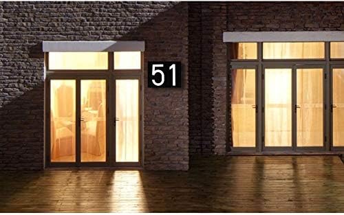 Luz solar LED de número de casa, números de jardín, letrero de dirección alimentado por energía solar, placas LED iluminadas al aire libre y arte de