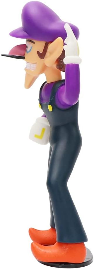 Super All Star Collection Bad Guy Waluigi figura de acción de juguete con sombrero morado de 7.2 pulgadas