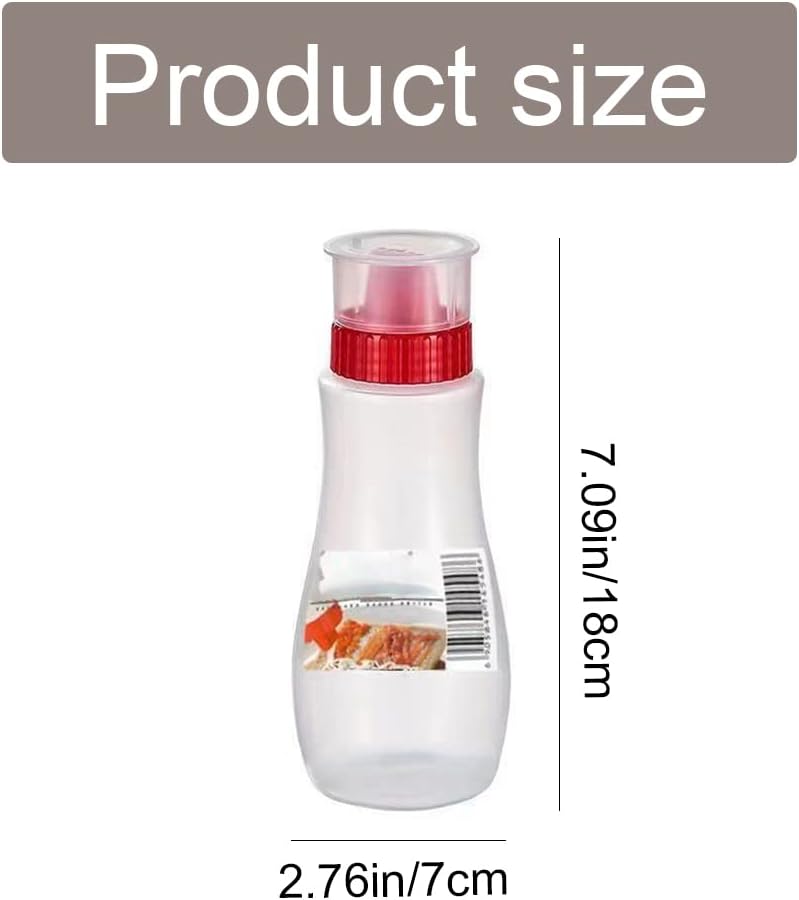 Botella porosa exprimible a prueba de fugas, botella de condimentos de 13 onzas  12.8 fl oz, dispensador de condimentos de 5 agujeros, para aceite