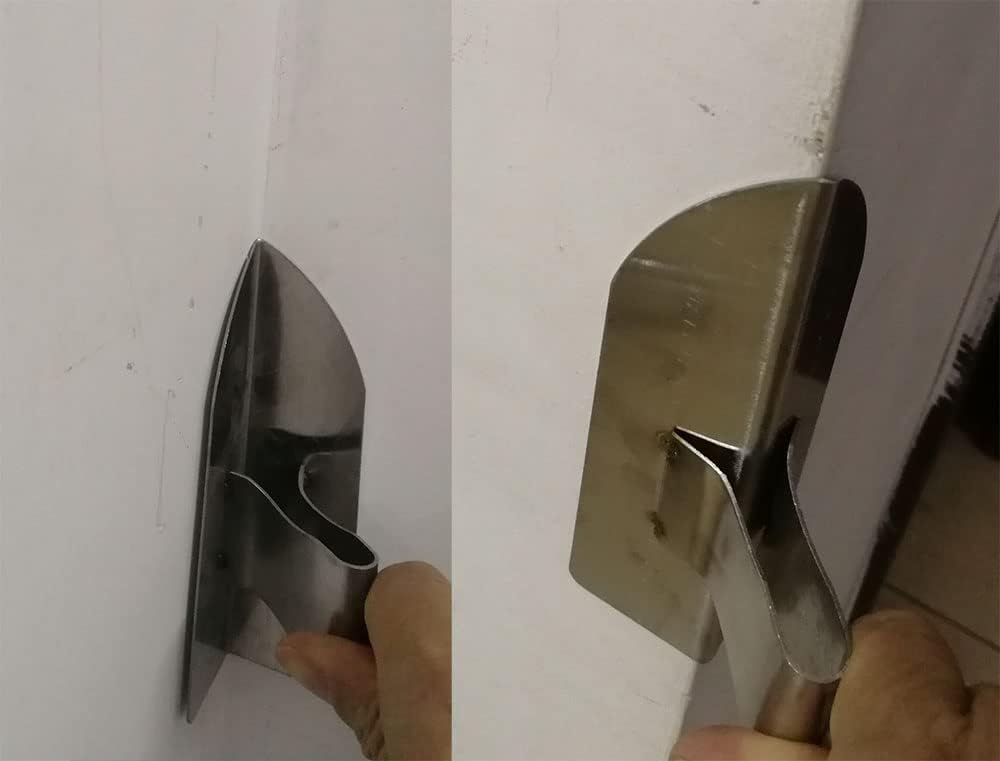 WANLIAN Juego de 2 herramientas de esquina para paneles de yeso, paleta de esquina externa de chapa de acero inoxidable y paleta de esquina interna,