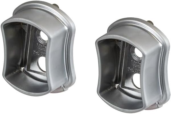 TAG Hardware – 1 par de bridas de soporte de extremo cóncavo para armario (aluminio mate)