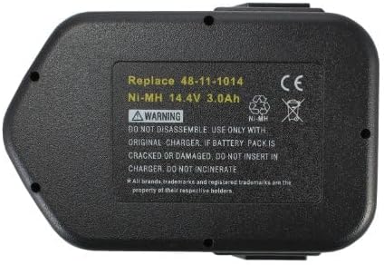 ExpertPower Batería extendida NiMh de 14.4v 3000mAh para Milwaukee 48-11-1000 48-11-1014 48-11-1024
