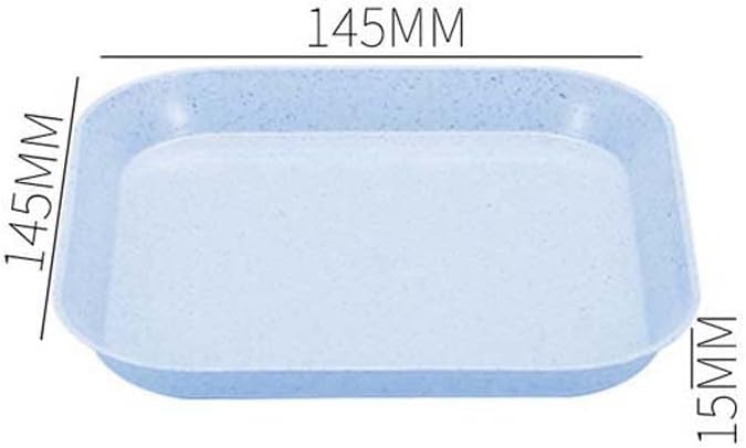 1 mini platos ligeros de paja de trigo reutilizables, aptos para lavavajillas y microondas, platos llanos irrompibles, sin BPA, para niños, adultos,