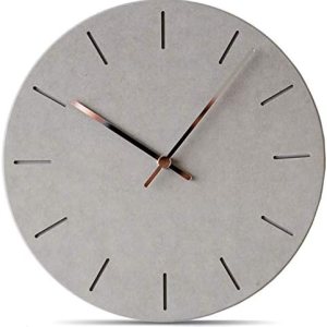 Stephanie Imports Reloj de pared silencioso minimalista moderno de color gris (esfera sin número) Stephanie Imports Reloj de pared silencioso minimalista moderno de color gris (esfera sin número)