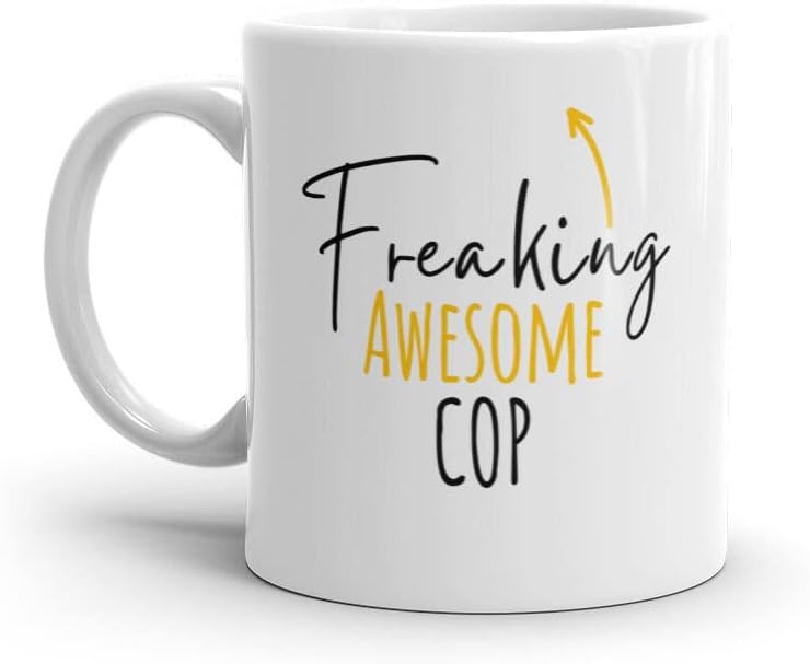 Freaking Awesome Cop Mug – World’s Best Cop Coffee Mug – Awesome Cop Mugs – Gift For Cop – Cop Gift Ideas – Cup