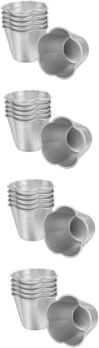 Abaodam 24 moldes para tartas, tazas de chocolate, tazas de pudín de aluminio, moldes para magdalenas, molde para pudín de yorkshire, molde para