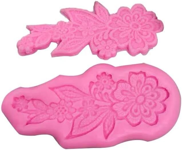Anyana 2 unids Vintage flor vid azúcar encaje silicona fondant impresión molde pastel decoración herramientas Sugarcraft glaseado chocolate medallón