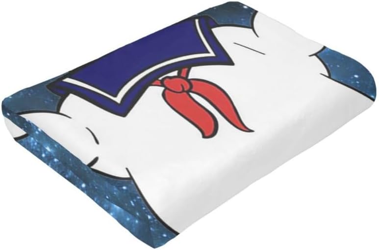 Noble Temperament Stay Puft – Manta de franela para siesta de lana, ligera, cómoda, para sofá cama, suave y cálida manta de aire acondicionado