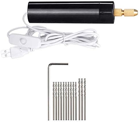 TAMOSH 0.028-0.047 in – Juego de taladro de mano eléctrico para resina, mini taladro eléctrico para fabricación de joyas Kit de tornillo de banco