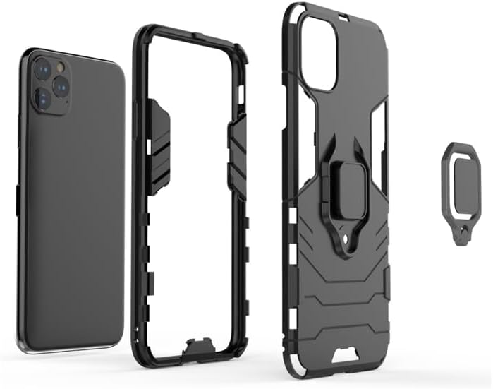 Mizivn Funda para iPhone 15 Pro Max, protección contra caídas de grado militar, TPU a prueba de golpes con anillo de montaje en automóvil, color