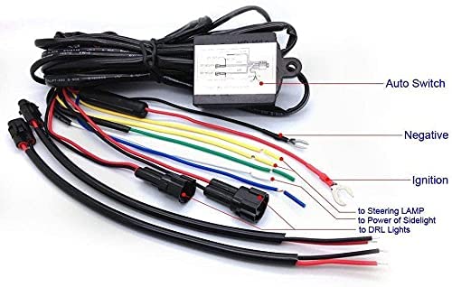 DRL Controller Harness Universal LED Daytime Running Light 12V Automotive Relay Control Switch for Auto Car Automatic ONOff Controller Module Box