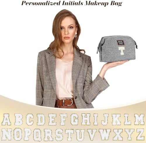ibeacos Bolsa de maquillaje de viaje, M, Letra