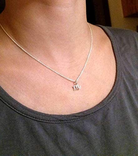 Gold Zodiac Sign Necklace 14 Tiny Solid Gold Personalized Pendant Charm 9k 18k Yellow White Rose Virgo Leo Gemini Minimalist Gift Thalassajewelry