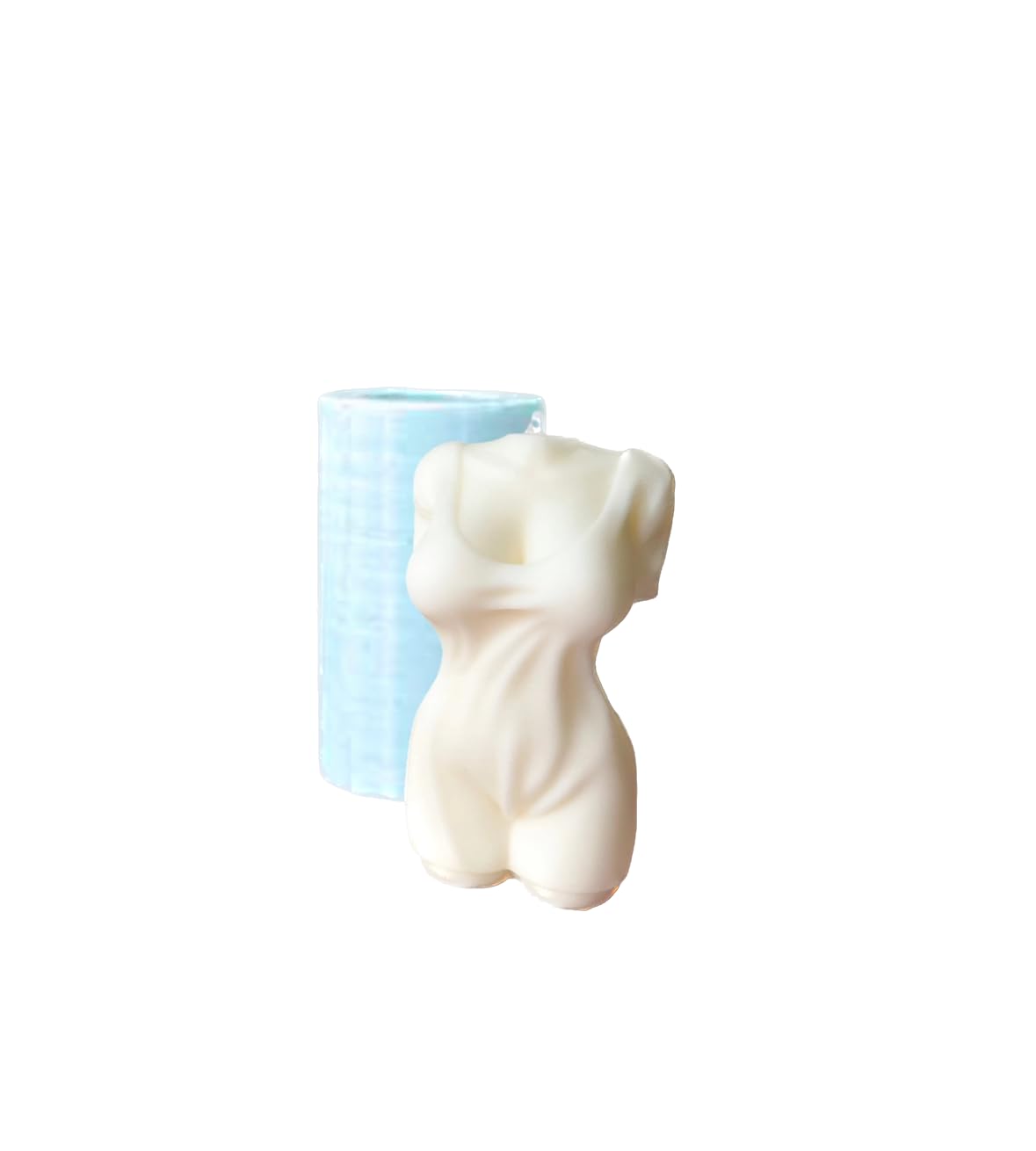 Wet dressed Women mold 12 cm 4,7″ Naked Girl Candle mould,Female Body Candle mold,Torso silicone mold Candle Female,Body Shape soap mould