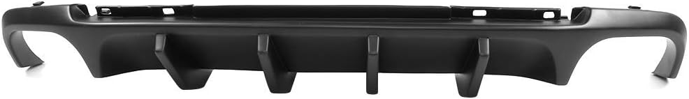 Difusor de parachoques trasero compatible con Ford Mustang 2013-2014, Shelby V2 estilo difusor de parachoques trasero inferior PP sin pintar negro