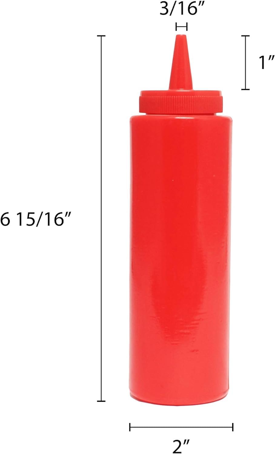 -Juego de 12 botellas dispensadoras de condimentos exprimibles de 8 onzas rojas- Botella de plástico para salsas para untar, salsa de tomate y
