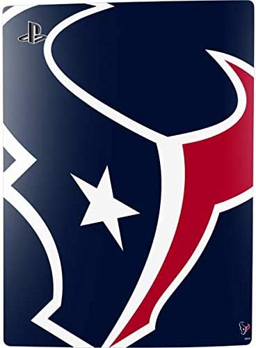 Skinit Calcomanía para juegos compatible con PS5 Bundle  Diseño de logotipo grande con licencia oficial de los Houston Texans de la NFL
