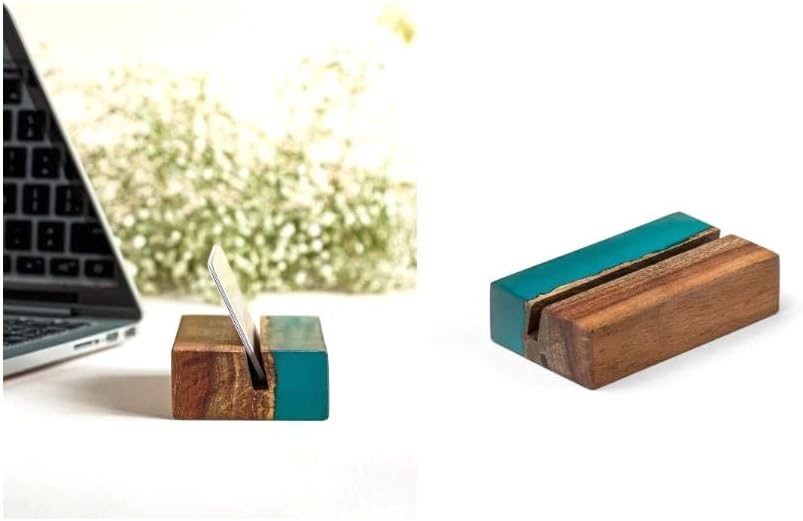 (TM) – Soporte profesional para tarjetas de visita para escritorio y oficina, soporte para tarjetas de escritorio para el hogar y la oficina (madera