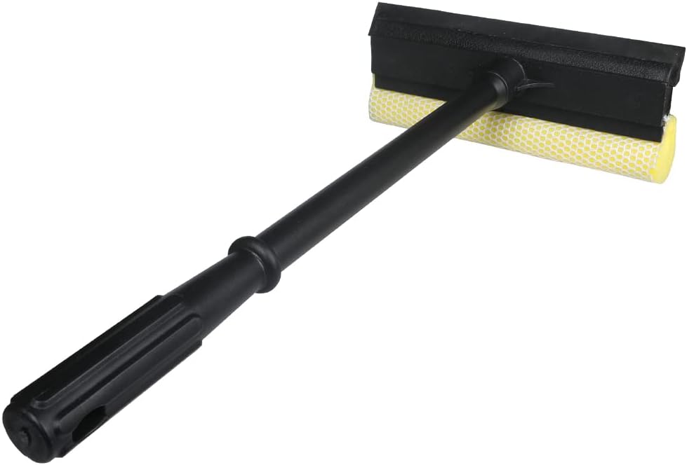 MULING Window Squeegee Cleaning Tool 2 in 1 Window Cleaning Car Squeegee Windshield Cleaning Sponge and Rubber Squeegee (Yellow)