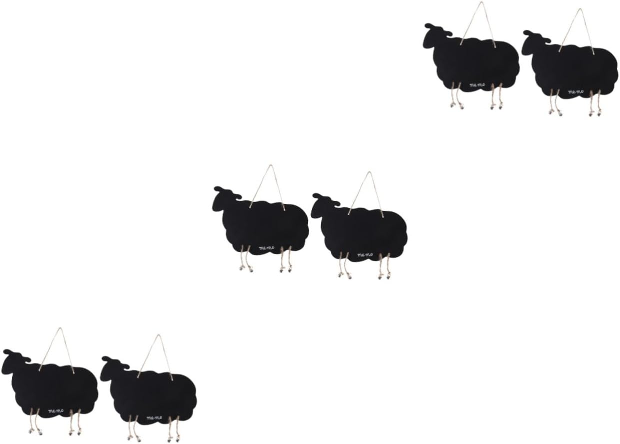 TEHAUX 6 Pcs Double Sided Hanging Blackboard Hanging Blackboard Plaque Hanging Chalkboard Wedding Sign Welcome Chalkboard Sign Message Chalkboard