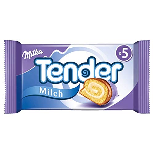 Milka Tender Milk  Rollo de esponja con relleno de crema de leche y chocolate con leche  5 x 1.31 oz  Milka  Alemania