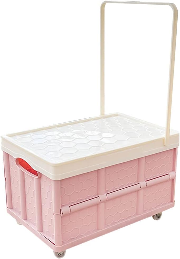 Alipis Carrito de comestibles plegable con ruedas, carrito plegable utilitario, carrito de compras para viajes, compras, almacenamiento en