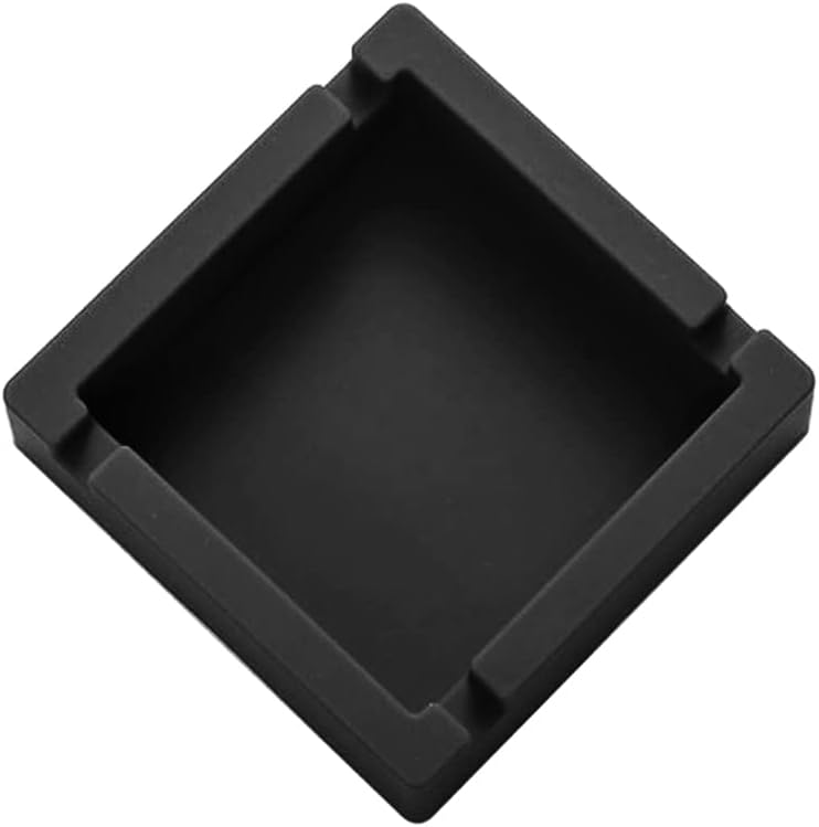 Cenicero de silicona irrompible para cigarrillos, 2 piezas, con 4 reposos de doble uso para exteriores, patio, exterior, interior (negro)