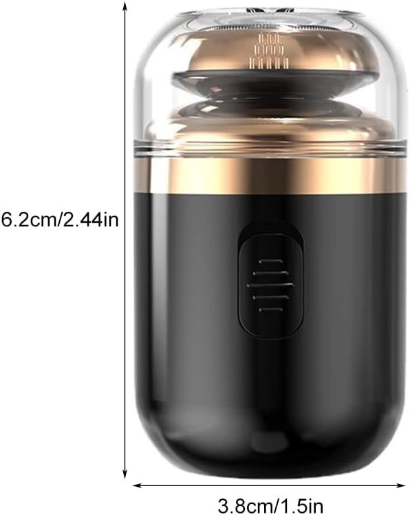 Mini afeitadora eléctrica, maquinilla de afeitar automática portátil para hombres, afeitadora de bolsillo portátil, afeitadora giratoria recargable
