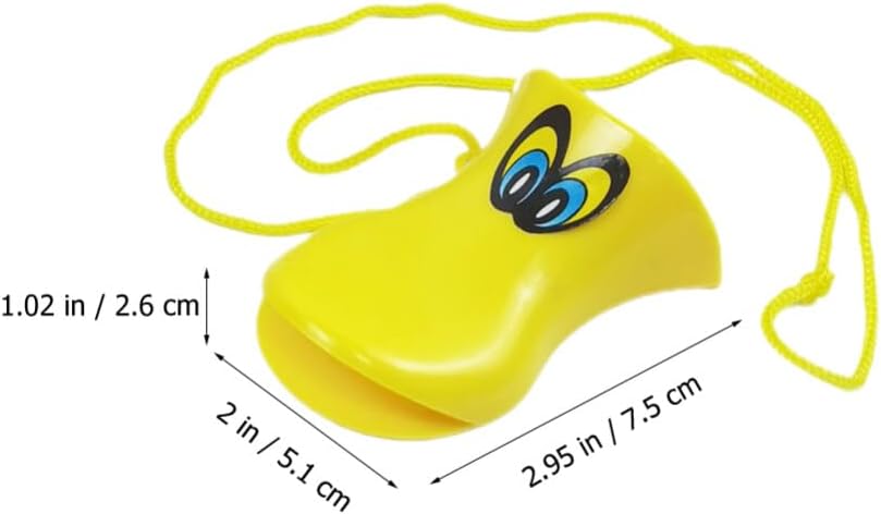 SAFIGLE 10 silbatos de plástico con pico de pato, silbato de pato pequeño con cordón para regalos de fiesta de Navidad, rellenos divertidos de