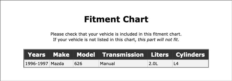 Engine Harmonic Balancer Compatible With Mazda 626 2.0L L4 Manual Transmission 1996 1997 PC-574638