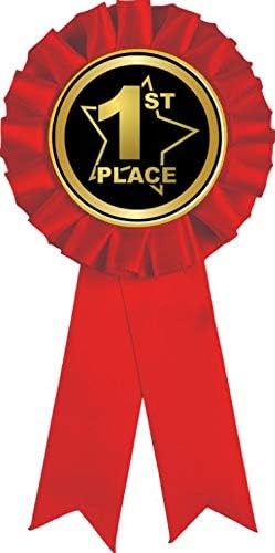 Cinta de roseta roja en el primer lugar, premio de cinta de trofeo en el primer lugar