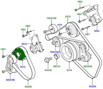 GENUINE LAND ROVER POLEA DE CORREA DE ACCIONAMIENTO RANGE ROVER 06-12 LR3 RANGE ROVER SPORT 05-13 PQS500530 NUEVO