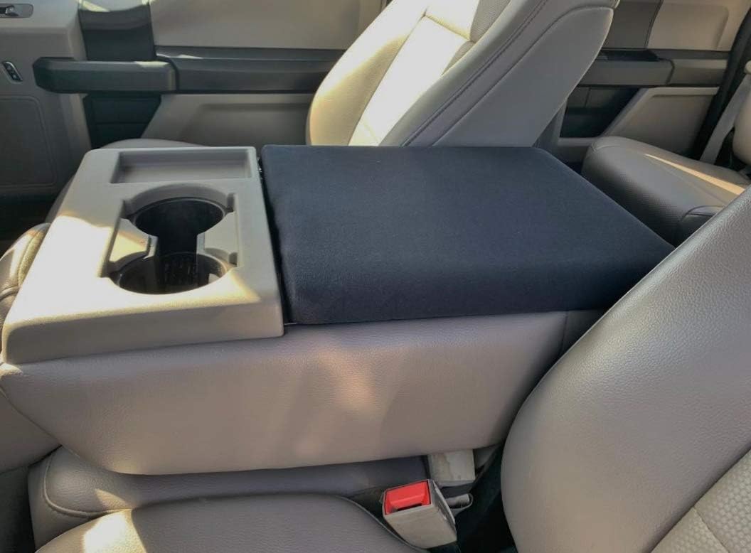 Auto Console Covers – Se adapta al Ford F-450, F-550, F-650 2017-2022 Funda de reposabrazos de consola central impermeable de tela de neopreno