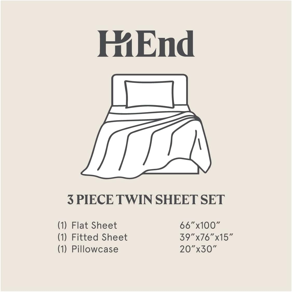 HiEnd Accents – Juego de sábanas de 3 piezas con borde bordado de 3 piezas, tamaño individual, blanco con bordado azul marino, 350 hilos, ropa de