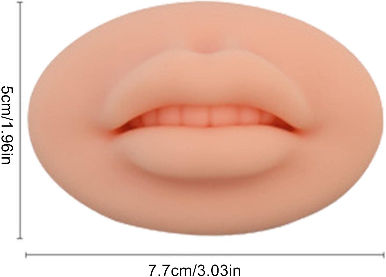 Modelo de labios de silicona, modelo de boca de silicona suave 3D, piel de práctica de silicona flexible, modelo de labios falsos de silicona para