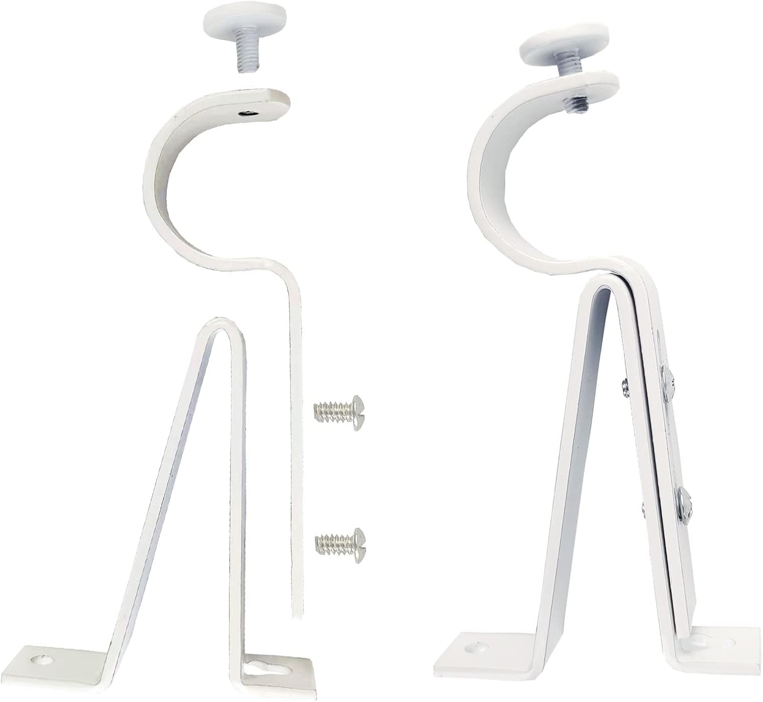 Soportes de barra de cortina ajustables, se adaptan a barras de hasta 1 pulgada, 1-18 pulgadas, soporte extensible para barra de cortina resistente