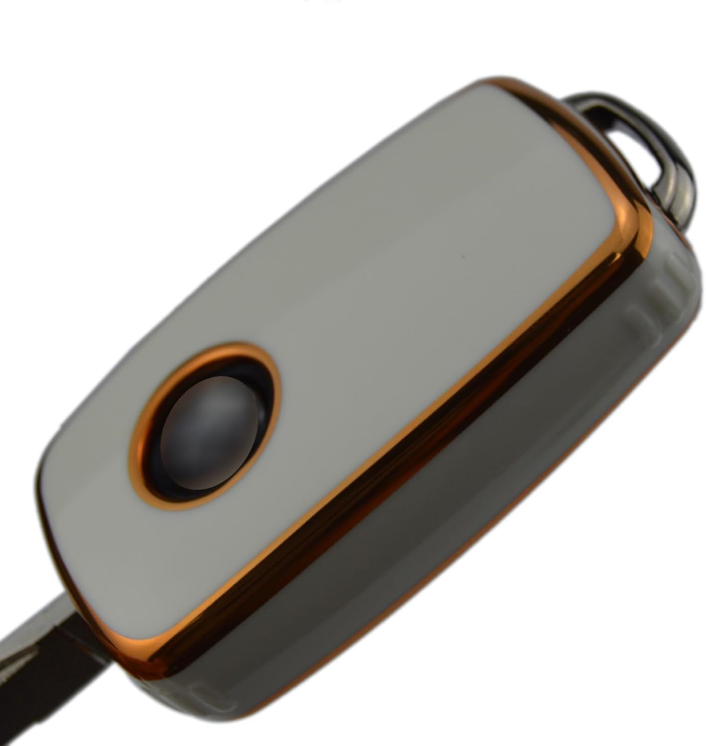 Funda protectora brillante para llave de control remoto para Volkswagen VW Beetle CC EOS Golf GTI Jetta Passat Tiguan Touareg 3 botones Flip Key