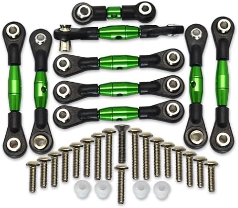 GPM Upgrades – Barras de acoplamiento de aluminio para Ford GT 4-Tec 2.0 (83056-4) y 110 4WD 4-Tec 3.0 (93054-4) RC Cars (verde)