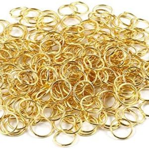 Aeyistry 100 conectores de anillos abiertos para aretes, pulseras, collares, cadenas, joyas (0.394 pulgadas, dorado) Aeyistry 100 conectores de anillos abiertos para aretes, pulseras, collares, cadenas, joyas (0.394 pulgadas, dorado)