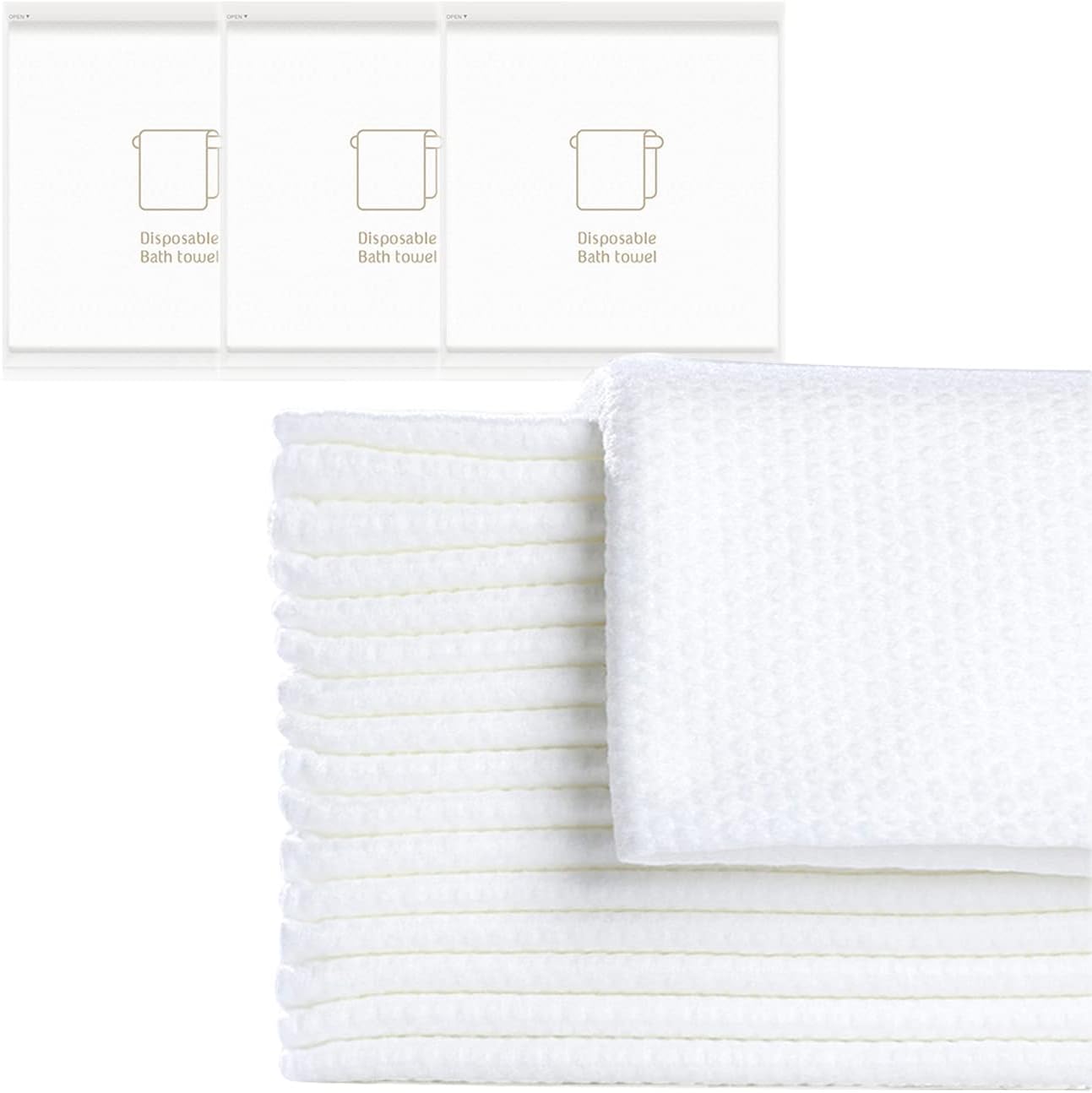 Toalla de baño desechable, toallas de ducha grandes, paquete portátil para viajes, hotel, viajes, campamento. Toallas de cuerpo de lujo suaves y