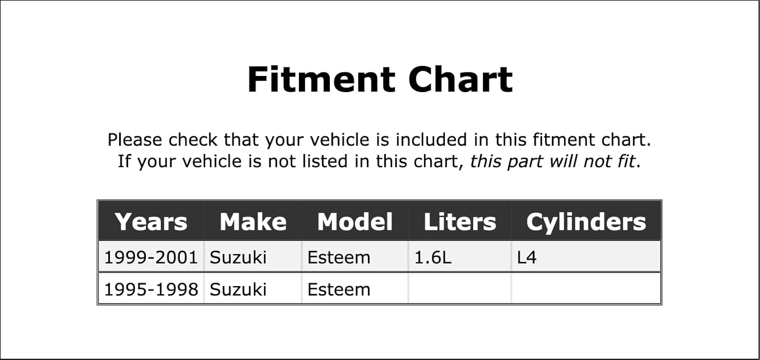 Junta de carcasa del termostato del refrigerante del motor compatible con Suzuki Esteem 1.6L L4 1995 1996 1997 1998 1999 2000 2001 PC-664695