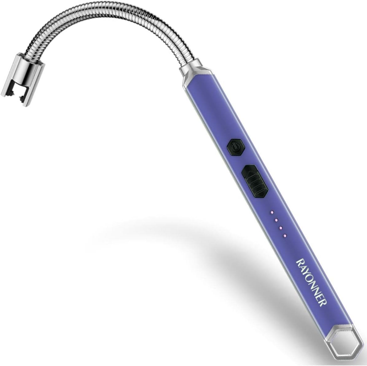 RAYONNER Encendedor de velas eléctrico USB con interruptor de seguridad, recargable de plasma sin llama (morado)