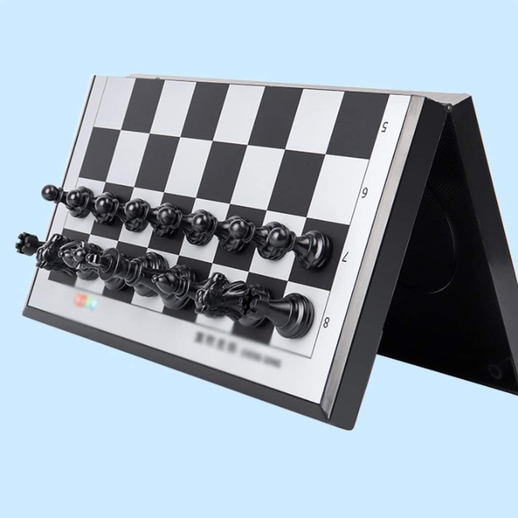 ROLTIN Juego de ajedrez de viaje magnético con tablero de ajedrez plegable, juego de mesa de ajedrez portátil, juguetes especiales para niños y